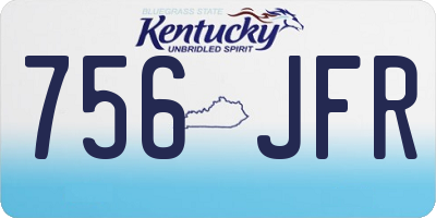 KY license plate 756JFR
