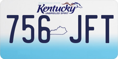 KY license plate 756JFT
