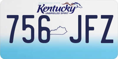 KY license plate 756JFZ