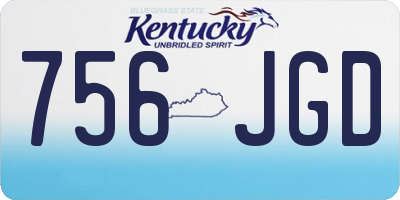 KY license plate 756JGD