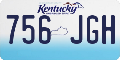 KY license plate 756JGH