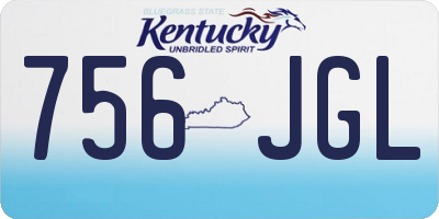 KY license plate 756JGL