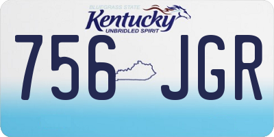 KY license plate 756JGR
