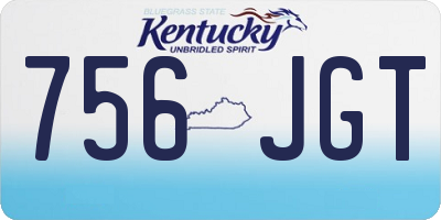 KY license plate 756JGT