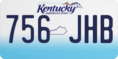 KY license plate 756JHB
