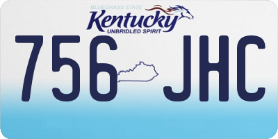 KY license plate 756JHC