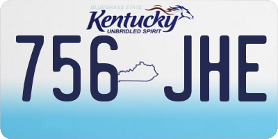 KY license plate 756JHE