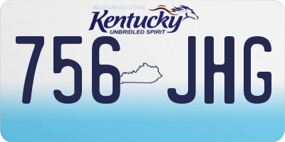 KY license plate 756JHG