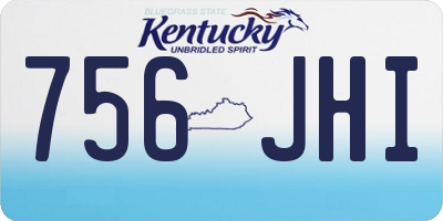 KY license plate 756JHI