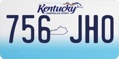 KY license plate 756JHO