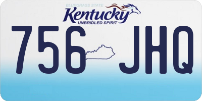 KY license plate 756JHQ