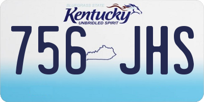 KY license plate 756JHS