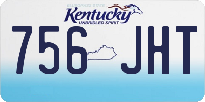 KY license plate 756JHT