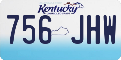 KY license plate 756JHW
