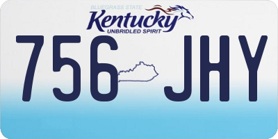 KY license plate 756JHY