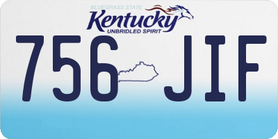 KY license plate 756JIF