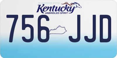 KY license plate 756JJD