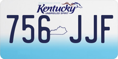 KY license plate 756JJF