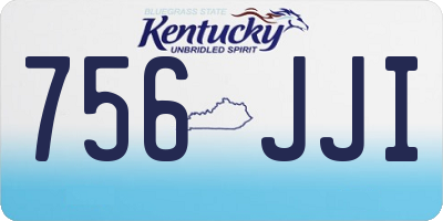 KY license plate 756JJI