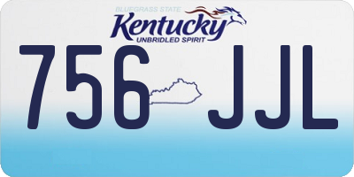 KY license plate 756JJL