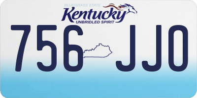 KY license plate 756JJO