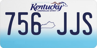 KY license plate 756JJS