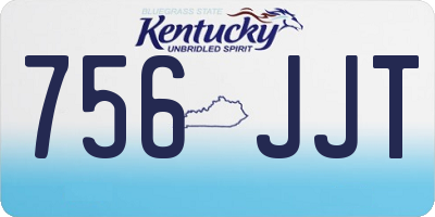 KY license plate 756JJT