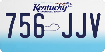 KY license plate 756JJV