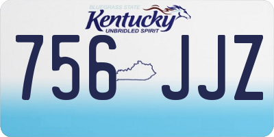 KY license plate 756JJZ