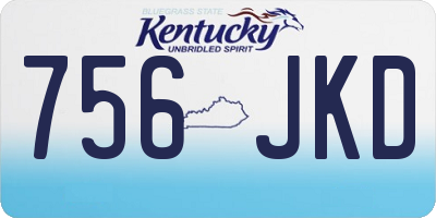 KY license plate 756JKD