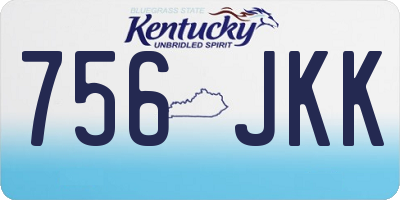 KY license plate 756JKK