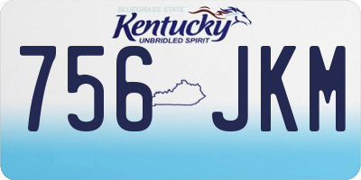 KY license plate 756JKM