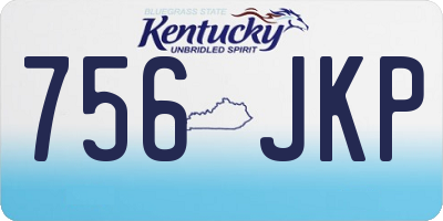 KY license plate 756JKP