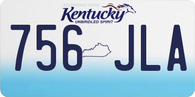 KY license plate 756JLA