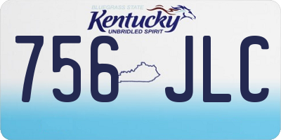 KY license plate 756JLC