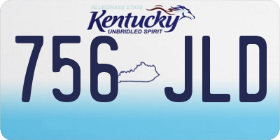 KY license plate 756JLD