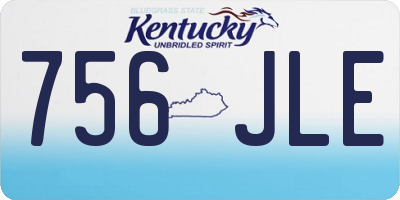 KY license plate 756JLE