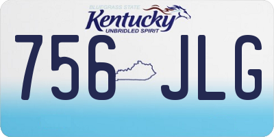KY license plate 756JLG