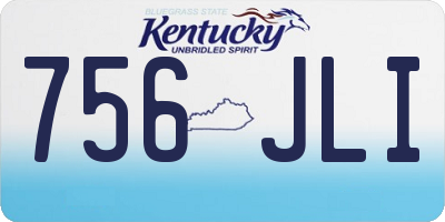 KY license plate 756JLI