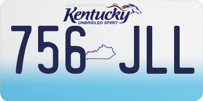 KY license plate 756JLL