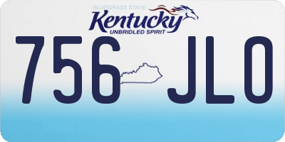 KY license plate 756JLO