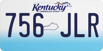 KY license plate 756JLR