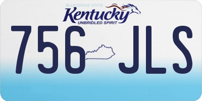 KY license plate 756JLS