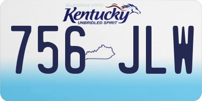 KY license plate 756JLW
