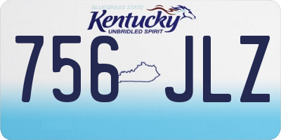 KY license plate 756JLZ