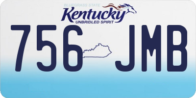 KY license plate 756JMB