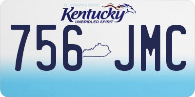 KY license plate 756JMC