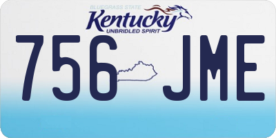 KY license plate 756JME