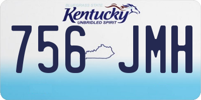 KY license plate 756JMH