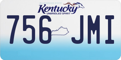 KY license plate 756JMI